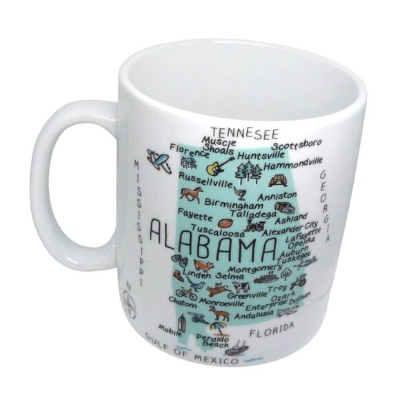 Alabama State Gulf of Mexico Porcelain Coffee Tea Mug 26 Oz 222 Fifth My Place - Picture 1 of 7